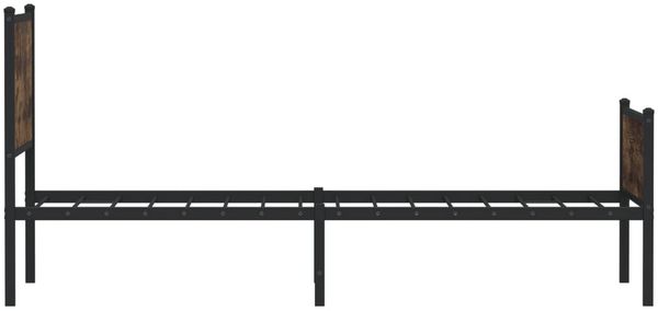 vidaXL Metallbett ohne Matratze Räuchereiche 90x200 cm 4007843 Bild 6