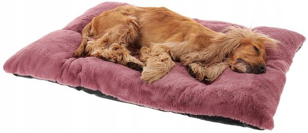 Pamek Hundekorb Tierbett, Hundebett, Katzenbett waschbar Flauschiges 100/70 cm, Strapazierfähigen Pelzstoff, Sehr weich und küschelig