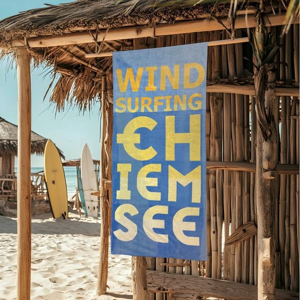 Chiemsee Strandtuch, Badetuch, Sporttuch, Strandlaken 90 x 180 cm