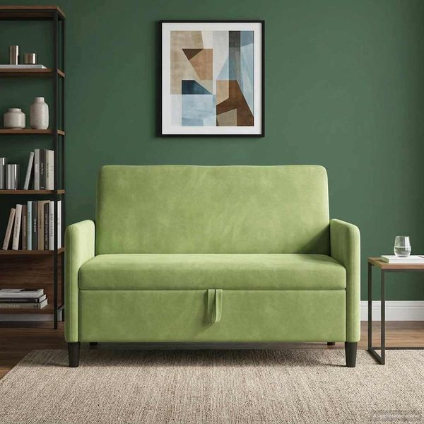 vidaXL Sofa mit Stauraum Hellgrün 122 x 78 x 87 cm Polyester 42036908