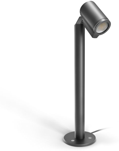 LED-Wegeleuchte Spot Way N, 7,86 W Pollerleuchte mit dämmerungsautomatik, inkl. GU10-Leuchtmittel, 512 lm, Aluminium, IP44