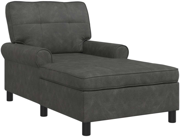 vidaXL Lounge-Liege mit Kissen Schwarz 91 x 157 x 91 cm Kunstleder 42022917