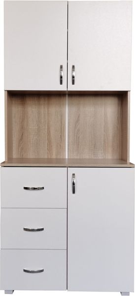 HTI-Living Hochschrank Küchenschrank Weiß/Sonoma Blanca (Stück, 1x Schrank Blanca, ohne Dekoration) Küchenbuffet Hochschrank