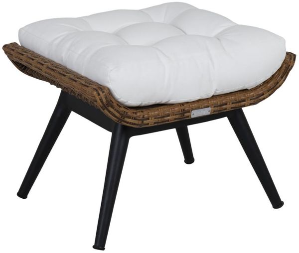 Gartenhocker Covelo mit Kissen, 54 x 48 x 44 cm