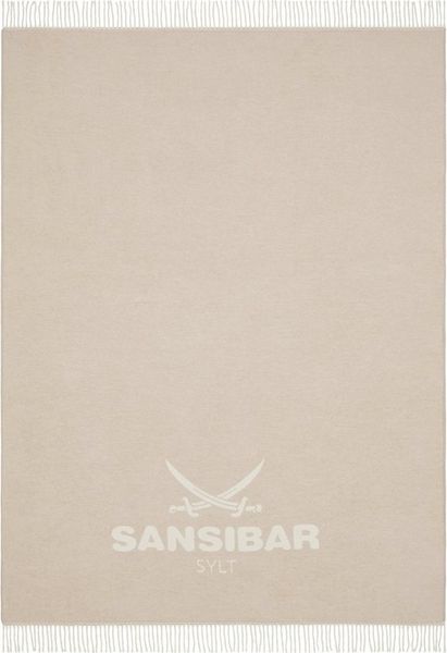 Wohndecke Sansibar Wohndecke mit Fransen Jacquard Scotch Decke Tagesdecke, Sansibar Sylt, mit Fransenbesatz, gewebter Sansibar Logo Schriftzug, kuschelweich