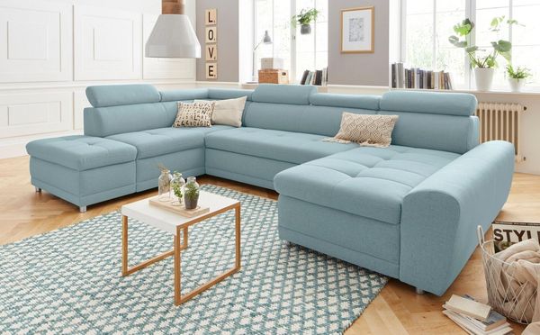 sit&more Wohnlandschaft Riva U-Form, wahlweise mit Bettfunktion