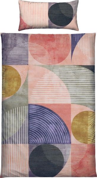 Erwin Müller Bettwäsche Bettwäsche, Mako-Satin, Mako-Satin Streifen/Kreise/Grafik