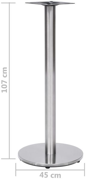 vidaXL Bistrotisch-Gestell Silbern Ø45x107 cm Edelstahl 325440 Bild 5