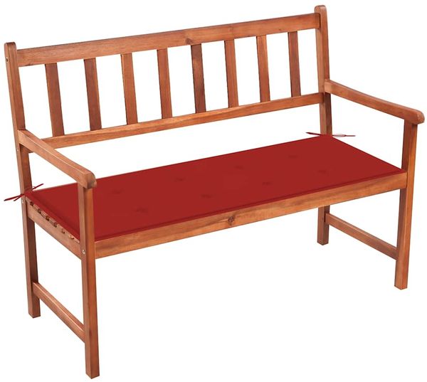 vidaXL Gartenbank mit Auflage 120 cm Massivholz Akazie 3063774