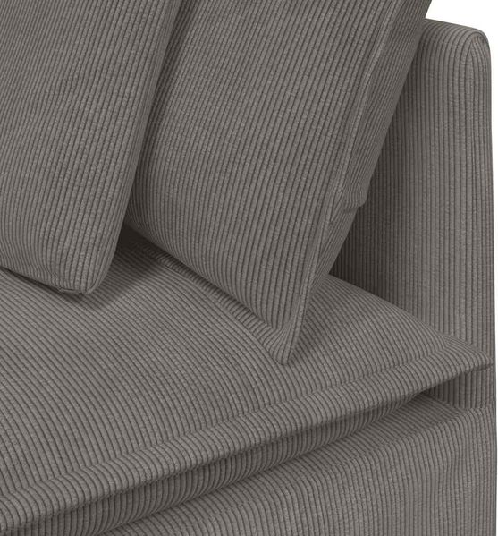 vidaXL Modulares Sofa mit Kissen Cordstoff Hellgrau 3321257 Bild 7