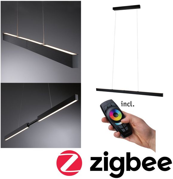 Paulmann 79888 LED Pendelleuchte SmartHome Zigbee Aptare ausziehbar schwarz