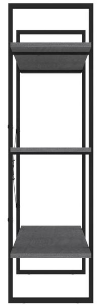 Bücherregal | Standregal 3 Böden Grau 100x30x105 cm Massivholz Kiefer Bild 6