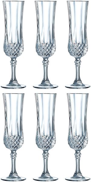 Cristal d'Arques 23223 Longchamp ECLAT Sektkelch 140 ml, Glas, klar (6er Pack)