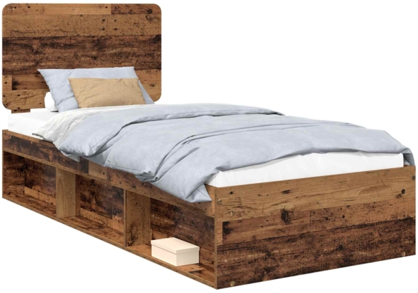 vidaXL Bettrahmen Altholz 90 x 200 cm Massives Kiefernholz 3412540