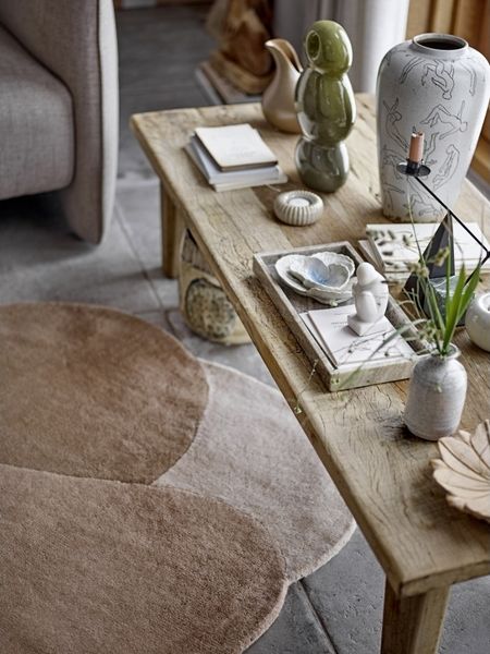 BLOOMINGVILLE Denton Teppich Braun Wolle