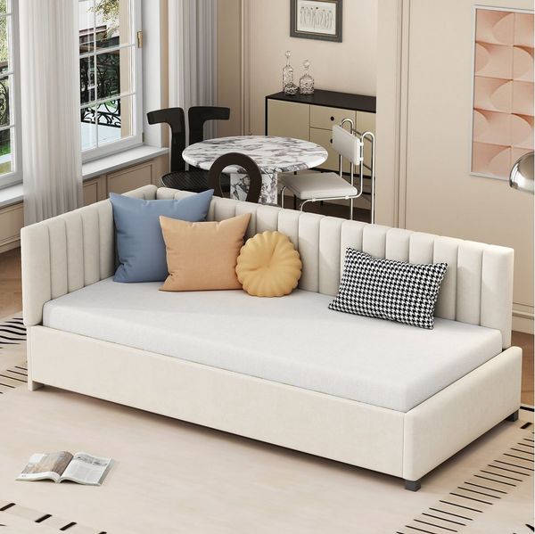 Odikalo Polsterbett Schlafsofa 90*200 Multifunktionsbett mit/ohne 2 Stauraumschubladen