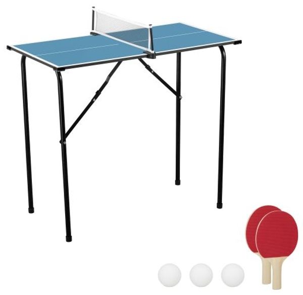 Relaxdays Mini Tischtennisplatte mit Zubehör