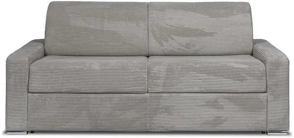 Vente-unique - CALITO Sofa SamtStoff Grau - B 223 cm94 cm x H 97 cm x L 216 cm