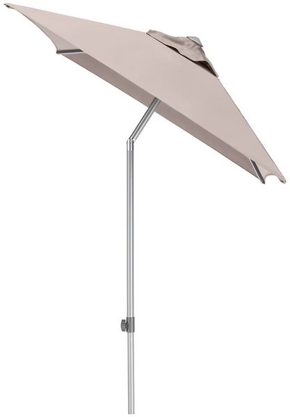 EASY PUSH Stockschirm, 150cm x 210 cm, UPF 50+, mit PU-Beschichtung silber / taupe