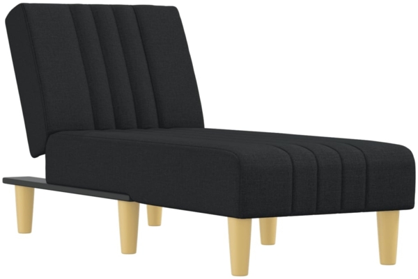 vidaXL Chaiselongue Schwarz Stoff 352824