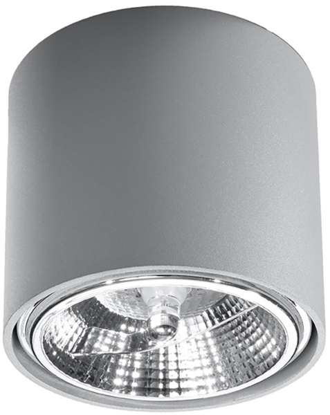 Deckenleuchte, Grau, skandinavisch, GU10, H 11 cm