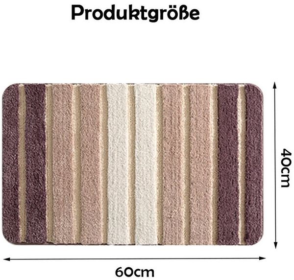 TUWENA Badematte Badematte rutschfest, Weich Badezimmerteppich Saugfähige Badteppich, Waschbar Badvorleger, Türmatte für Badezimmer, Dusche, Badewannen