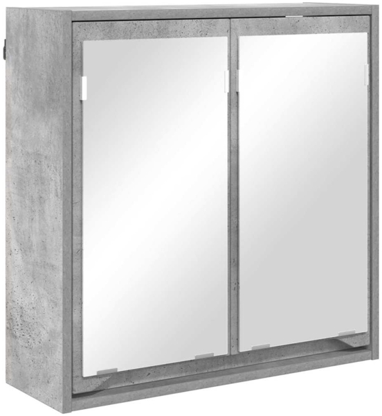 vidaXL Badezimmerspiegelschrank mit Regal Beton Grau 60 x 20 x 60 cm 888780