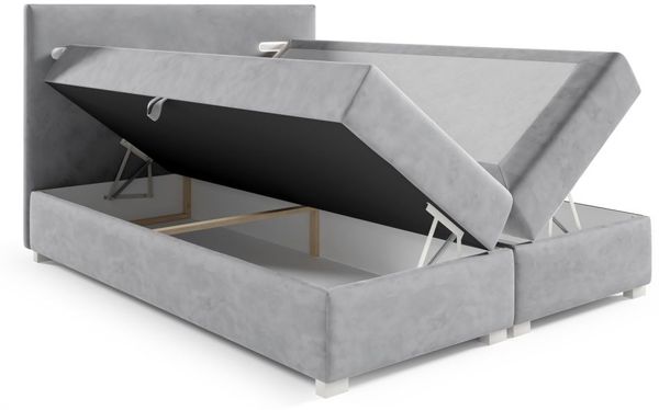 Boxspringbett Schlafzimmerbett CAPRICE 160x200cm Goldgelb inkl. Ambiente-LED Bild 2