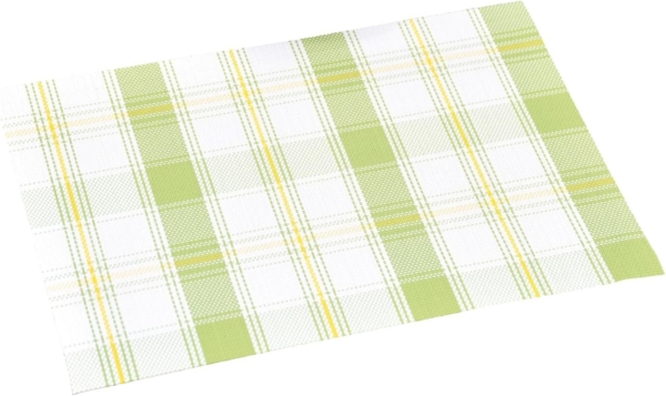 KESPER 77548 Platzset, Kunststoff, grün-weiß kariert, 43 x 29 x 0,1 cm