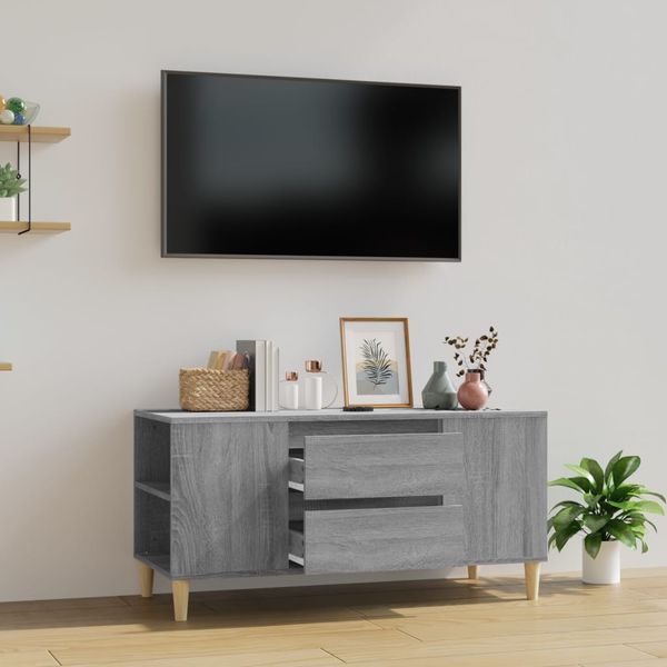 vidaXL TV-Schrank Grau Sonoma 102 x 44,5 x 50 cm Holzwerkstoff [819602]