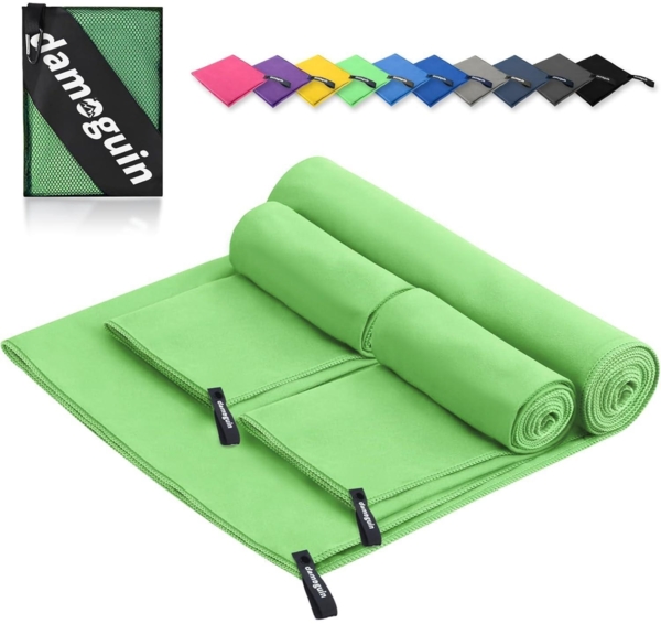 damoguin 3er-Set Mikrofaser Fitness Handtuch Sporthandtuch Strandtuch 180x80cm