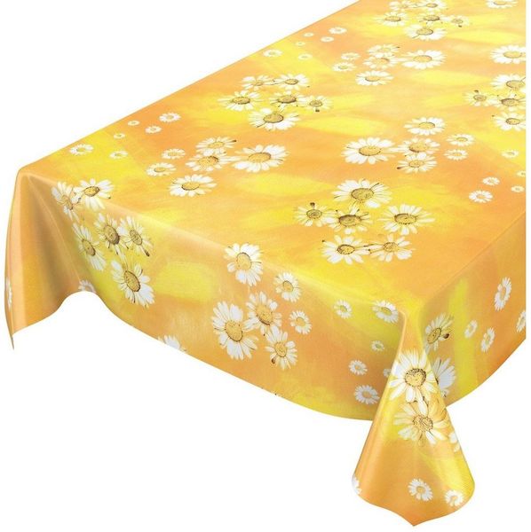 ANRO Tischdecke Wachstuchtischdecke Gartentischdecke Wachstischdecke (Einzelstück 1-tlg), Glatt 140x100cm wasserabweisend