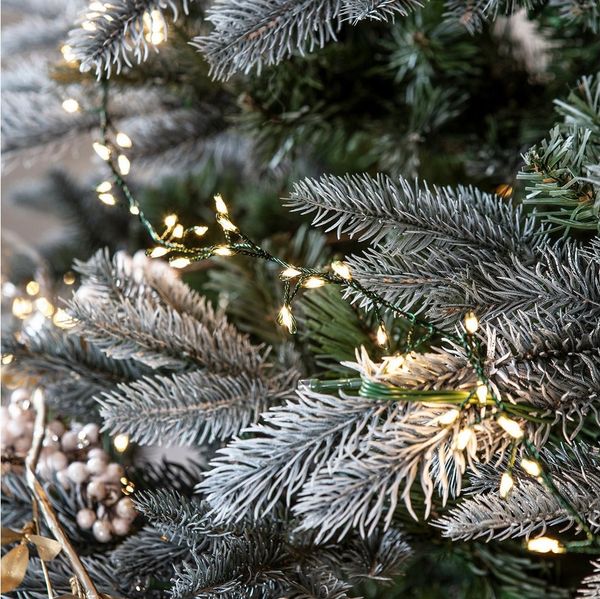 Lights4fun LED-Lichterkette 1200er LED Micro Cluster Lichterkette Weihnachtsbaumbeleuchtung, Länge: 15m