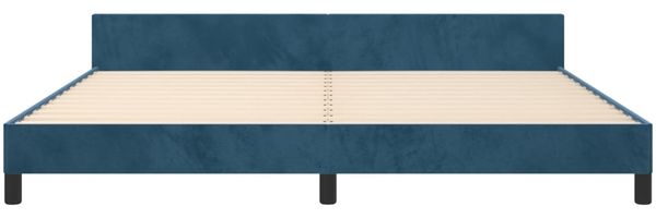 Bettgestell mit Kopfteil Samt Dunkelblau 200x200 cm Bild 6