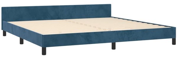 Bettgestell mit Kopfteil Samt Dunkelblau 200x200 cm Bild 5