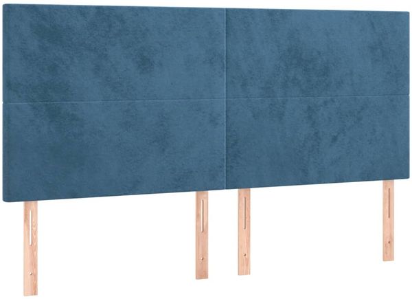 Bettgestell mit Kopfteil Samt Dunkelblau 200x200 cm Bild 9