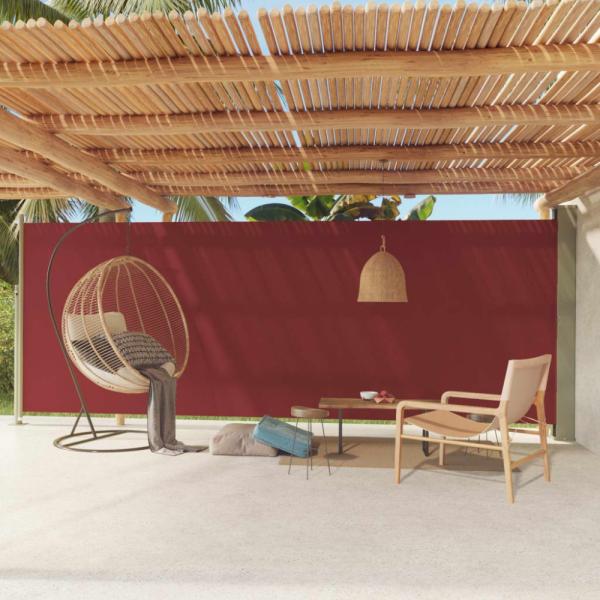 vidaXL Seitenmarkise Ausziehbar 200x600 cm Rot 317973