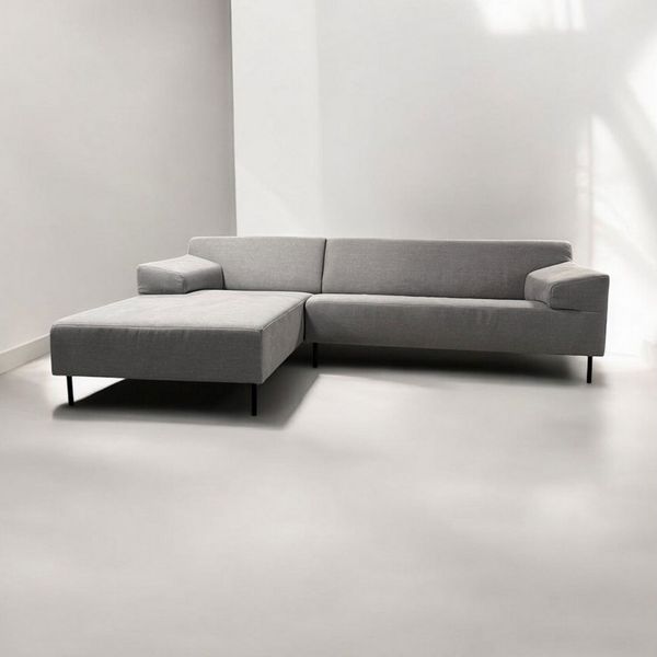 freistil ROLF BENZ Ecksofa ROLF BENZ Ecksofa Freistil 180 links Stoff grau 260 cm