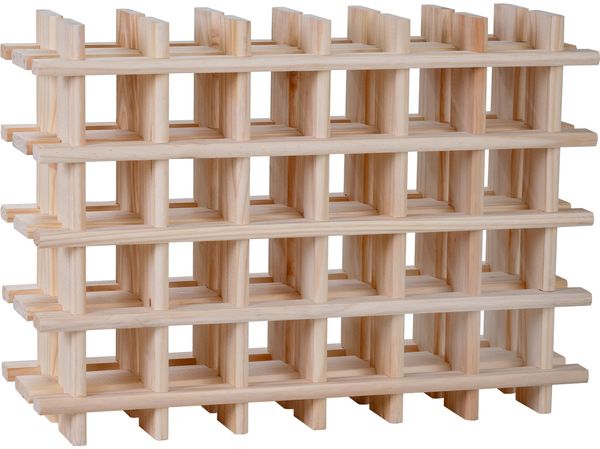 ARANAZ S.L. MANUFACTURAS DE LA MADERA Modulares Weinregal für 24 Flaschen aus Holz, 75,9 x 22 x 54,5 cm