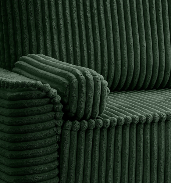Schlafsofa (B/H/T: 225x96x93 cm) in Smaragdgrün Bild 8