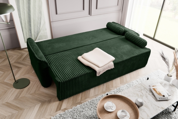 Schlafsofa (B/H/T: 225x96x93 cm) in Smaragdgrün Bild 7