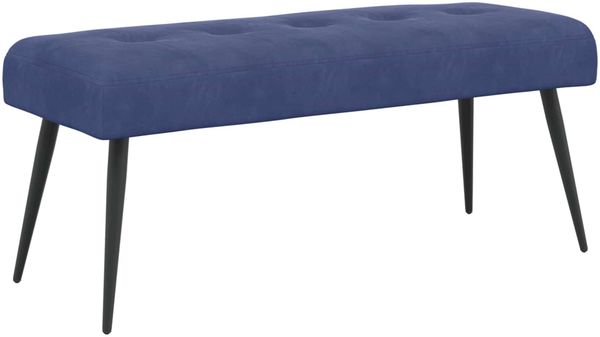 vidaXL Bank mit Knopfheftung Polizeiblau 110 x 40 x 46 cm Samt 42038541