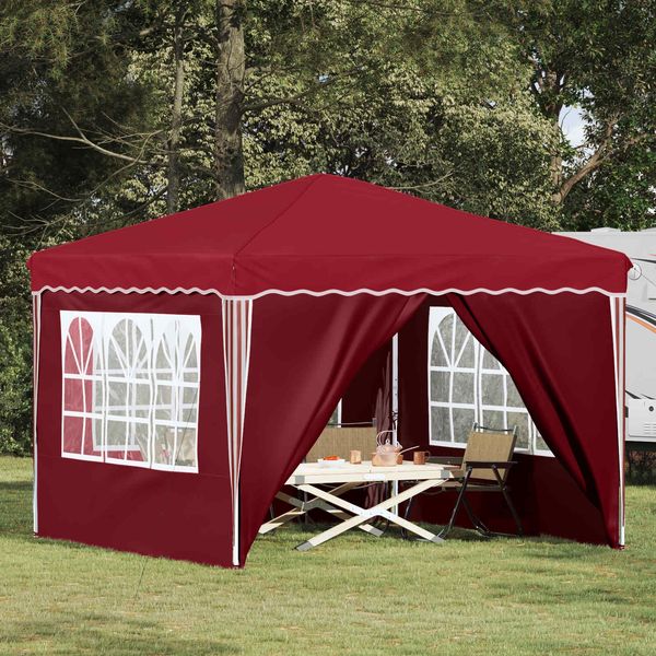 vidaXL Pop-up Partyzelt 288 x 288 x 245 cm Bordeauxrot Oxford-Stoff 42019774