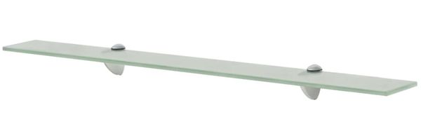 vidaXL Schwebendes Regal, Glas mattiertes Weiß, 0,8 x 20 x 80 cm