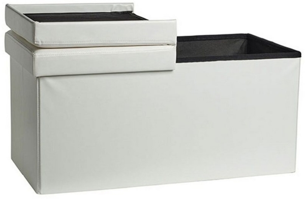 ECHTWERK Sitzwürfel Sitzbank Flex, mit Kunstlederbezug und Stauraum, Aufbewahrungstruhe, Deckel abnehmbar