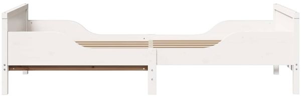 vidaXL Bettrahmen mit Kopfteil Weiß 80 x 200 cm Holzwerkstoff 877204 Bild 6