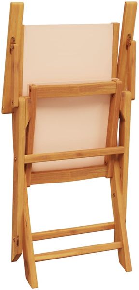 vidaXL 3-tlg. Bistro-Set Beige Stoff und Massivholz 3281811 Bild 7