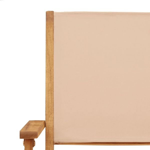 vidaXL 3-tlg. Bistro-Set Beige Stoff und Massivholz 3281811 Bild 10