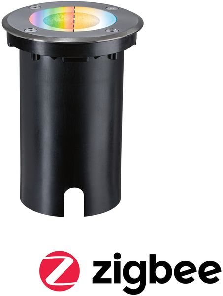 Paulmann 94845 LED Bodeneinbauleuchte Smart Home Zigbee Floor rund Eisen IP67 RGBW