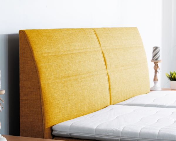 Meisterbetten Boxspringbett Syma 180x200 in W-Yellow, Matratzenbezug Nano, Ergoflex-Topper Bild 5